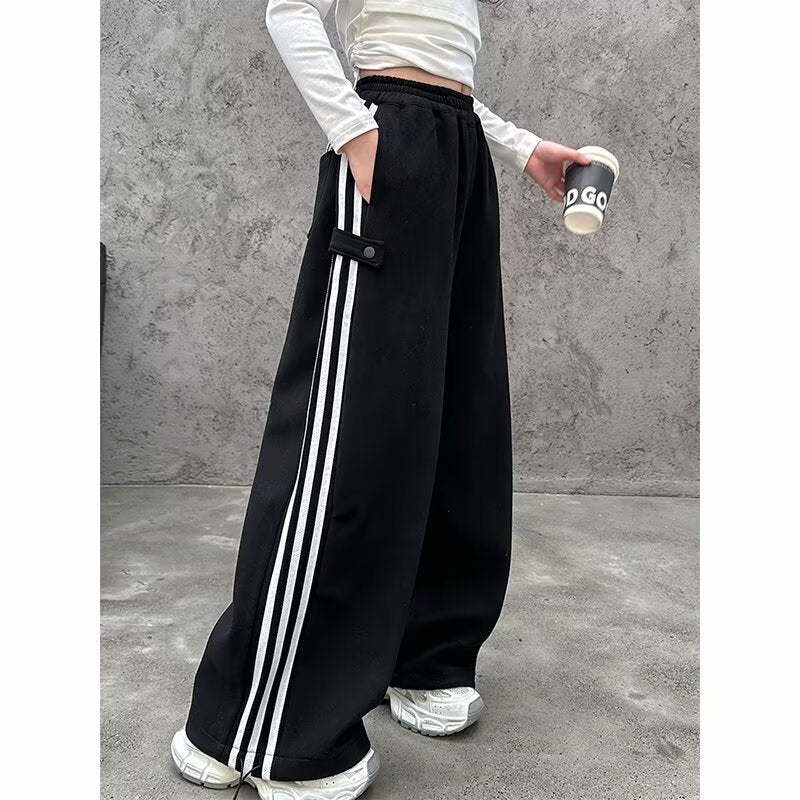Regular Girls' Sports Pants Overalls New Fashion Trend Simple 12-Year-Old Trousers - Image 1