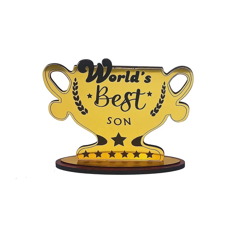 Northland Happy Birthday Son Greeting Card Gift Combo - Coffee Mug, World Best Son Trophy, Greeting Card - Birthday Gift for Son - Image 2