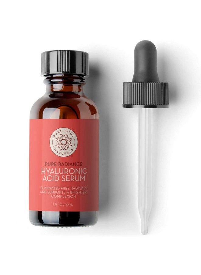 PURE BODY NATURALS Hyaluronic Acid Serum For Face Pure Hyaluronic Acid With Vitamins C & E Nongreasy + Noncomedogenic Formula Age Defying Wrinkle Reducing Facial Serum  - Image 1