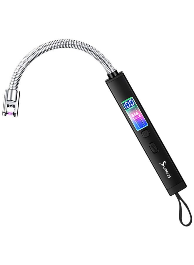 SUPRUS Electric Candle USB Type C Rechargeable Lighter with Upgraded LED Battery Display Safety Switch Flameless Plasma Windproof - Image 1