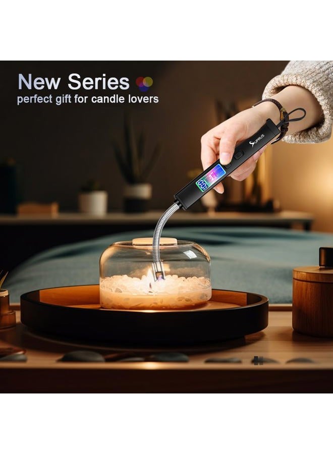 SUPRUS Electric Candle USB Type C Rechargeable Lighter with Upgraded LED Battery Display Safety Switch Flameless Plasma Windproof - Image 2