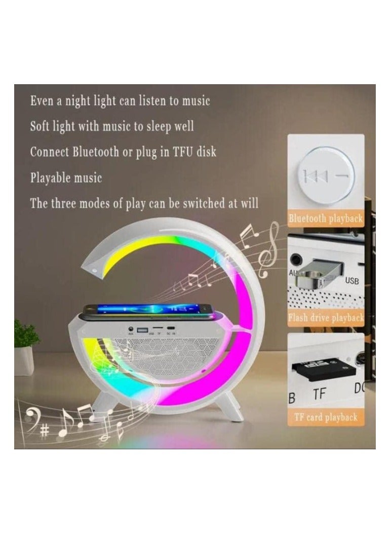 إضاءة LED ليلية كبيرة الحجم بالإضافة إلى الشحن اللاسلكي ومكبر صوت بلوتوث - Image 4