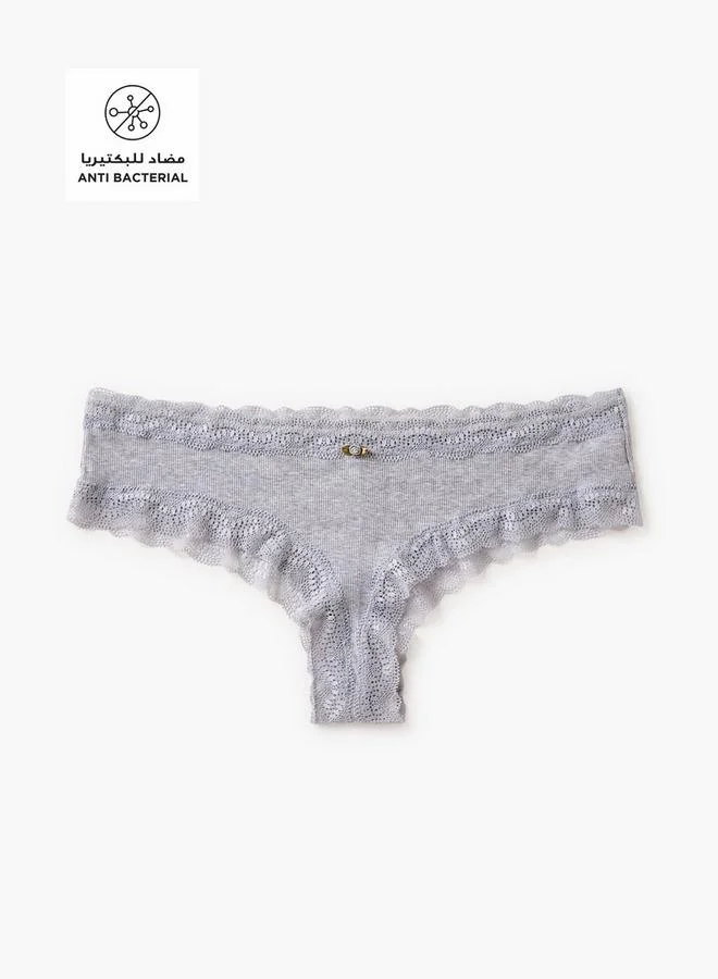 Splash FAV Set of 2 - Lace Trim Ribbed Briefs