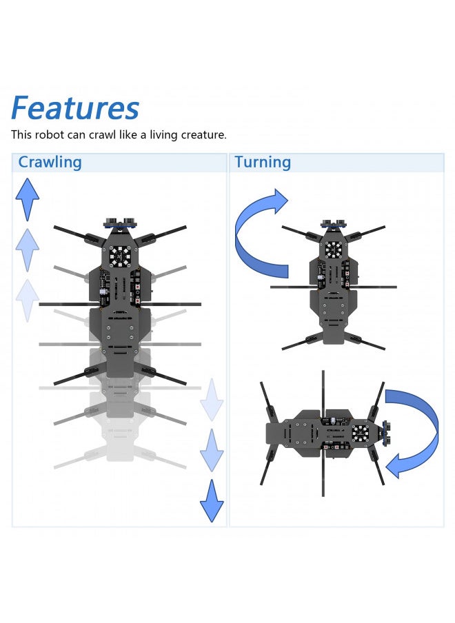 FREENOVE Freenove Robot Ant Kit (Compatible with Arduino IDE), Dot Matrix Expressions, Ultrasonic Obstacle Avoidance, Colorful Lights, App, STEM Project  - Image 2