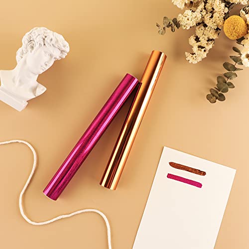 CYFUN DESIGN 6 Color Metallic Foil Paper for Arts & Crafts, Classroom Activities & Artists Toner Reactive Foil Roll 7.6"x196" - Image 5
