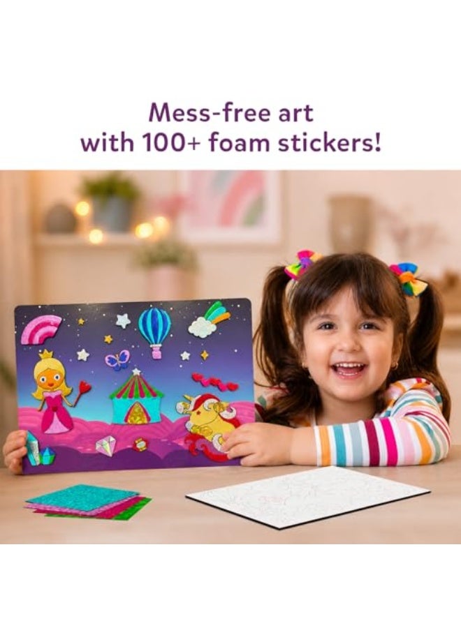 Skillmatics Foil Fun - Unicorns  Princesses, No Mess Art for Kids, Craft Kits  Supplies, DIY Creative Activity, Travel Toys, Gifts for Ages 4, 5, 6, 7, 8, 9铝箔乐趣-独角兽和公主，孩子们没有混乱的艺术，工艺套件和用品，DIY创意活动，旅行玩具，4岁，5岁，6岁，7岁，8岁，9岁的礼物 - Image 4