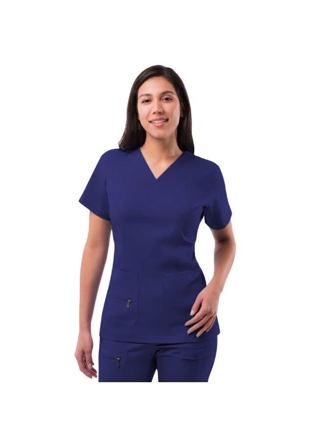 Loquat Womens Medical Scrubs Set Medical Uniform Set Navy Blue - Image 1