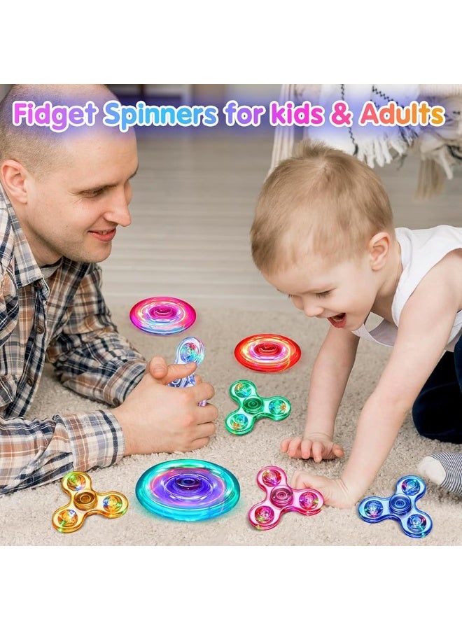 Gigilli Fidget Spinners 16 Pcs, Party Favors Led Light Up Fidget Spinners Bulk Kids Goodie Bag Stuffers, Glow in The Dark Party Supplies, Birthday Classroom Prizes Return Gifts - Image 4