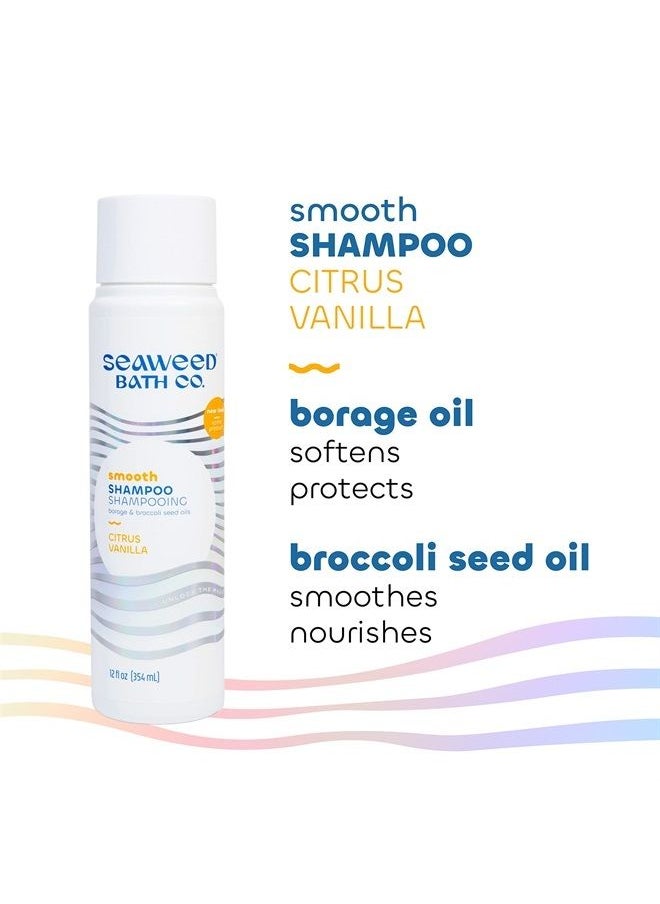 Seaweed Bath Co. Smooth Shampoo, Citrus Vanilla Scent, 12 Ounce, Sustainably Harvested Seaweed, Borage and Broccoli Seed Oils, For Curly and Frizzy Fine Hair - pzsku/Z377F4B541F76ABBDB906Z/45/_/1687530798/e6d35b9e-b666-4635-b643-77662bead24b