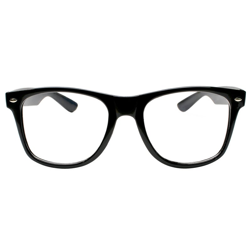 Kangaroo Black Fake Glasses Classic Superhero Glasses Frames Retro Clear NonPrescription Nerd Costume Eyeglasses for Men Women for Cosplay Unisex Nerdy Accessories for Costumes - Image 3