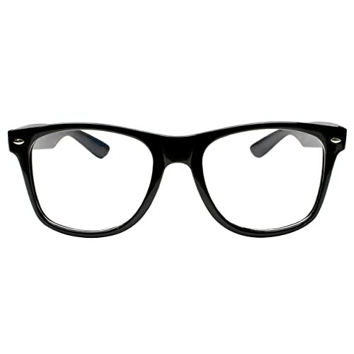 Kangaroo Black Fake Glasses Classic Superhero Glasses Frames Retro Clear NonPrescription Nerd Costume Eyeglasses for Men Women for Cosplay Unisex Nerdy Accessories for Costumes - Image 1