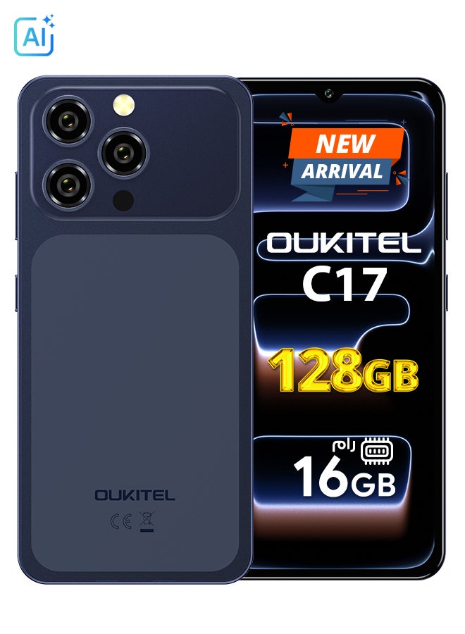 Oukitel C17 Dual SIM Blue 4+12GB RAM 128GB 4G - Middle East Version - Image 1