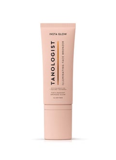 Tanologist Instaglow Illuminating Bronzer for Face - Instant Self Tanner - Last 24 hours - Hyalyronic Acid & Vitamin C - Natural & Vegan - 2.02 fl. oz