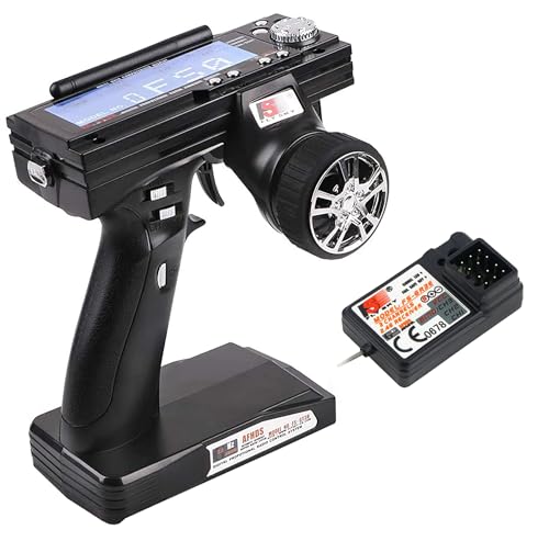 TARGETHOBBY Flysky FS-GT3B Rc Transmitter & FS-GR3E Receiver, 2.4Ghz 3 Channel Rc Car Remote Controller and Receiver - Image 1
