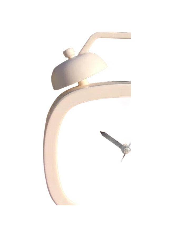 YAJIA Student Alarm Clock, Back-To Season Student Clock, Children'S Alarm Clock, Small Cartoon Desk Clock, White, Battery-Operated - Image 1