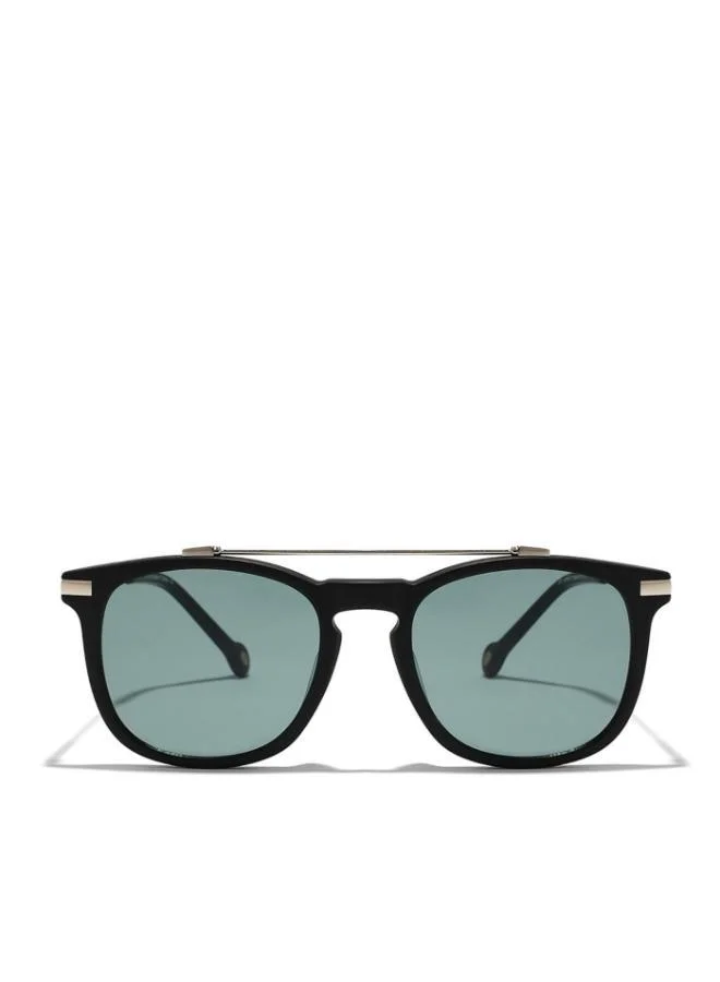 30Sundays CHALLENGER Men Green Sunglasses - Frame Material: Metal + Acetate - Lens Color: Green- Frame Color: Japanese Gold - Full Rim