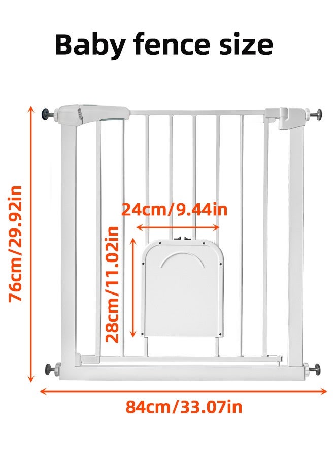Beauenty Auto-Close Safety Baby Gate, Extra Wide Child Gate with 10 cm Extension Kit, Maximum Suitable for 94 cm, Baby Gates for Stairs and Doorways, Easy Install ﻿ - Image 5