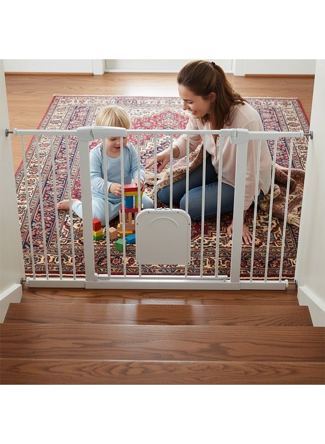 Beauenty Auto-Close Safety Baby Gate, Extra Wide Child Gate with 10 cm Extension Kit, Maximum Suitable for 94 cm, Baby Gates for Stairs and Doorways, Easy Install ﻿ - Image 1