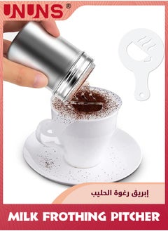 UNUNS 20oz/600ml Stainless Steel Milk Frothing Pitcher,Cappuccino Pitcher Pouring Jug Espresso Cup,Perfect For Espresso Machines,Milk Frothers,Latte Art  - Image 4