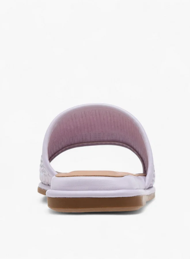ليتل ميسي Girls Embellished Slip-On Flat Sandals