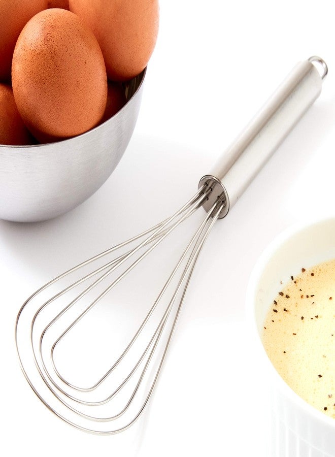 Avant Grub Chef Grade, Non Scratch 10" Flat Bottom Whisk. Best Stainless Steel Roux Whisks for Deglazing Pans. Perfect Metal Hand Whip for Cooking Soup. Whisking Spatula Tool Is a Great Kitchen Accessory or Gift - Image 1