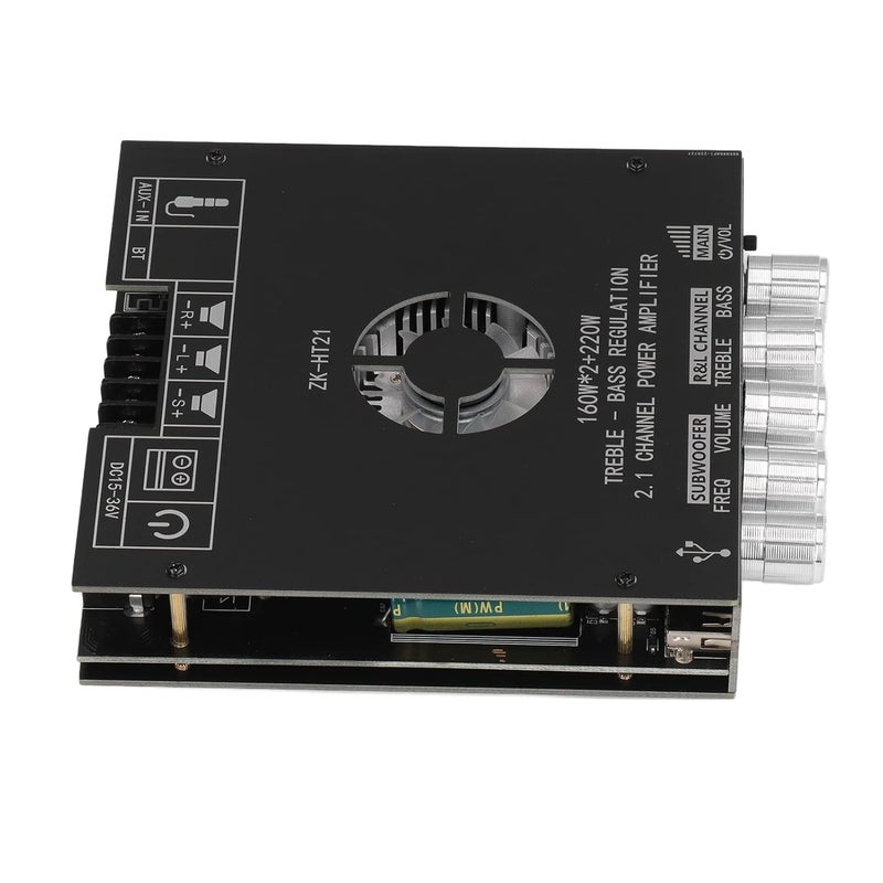 Stable Performance 2.1 Channel Stereo Amplifier Board with 160W Output Power for Left and Right Channels, Ideal for 4-8Ω Speakers - Image 1