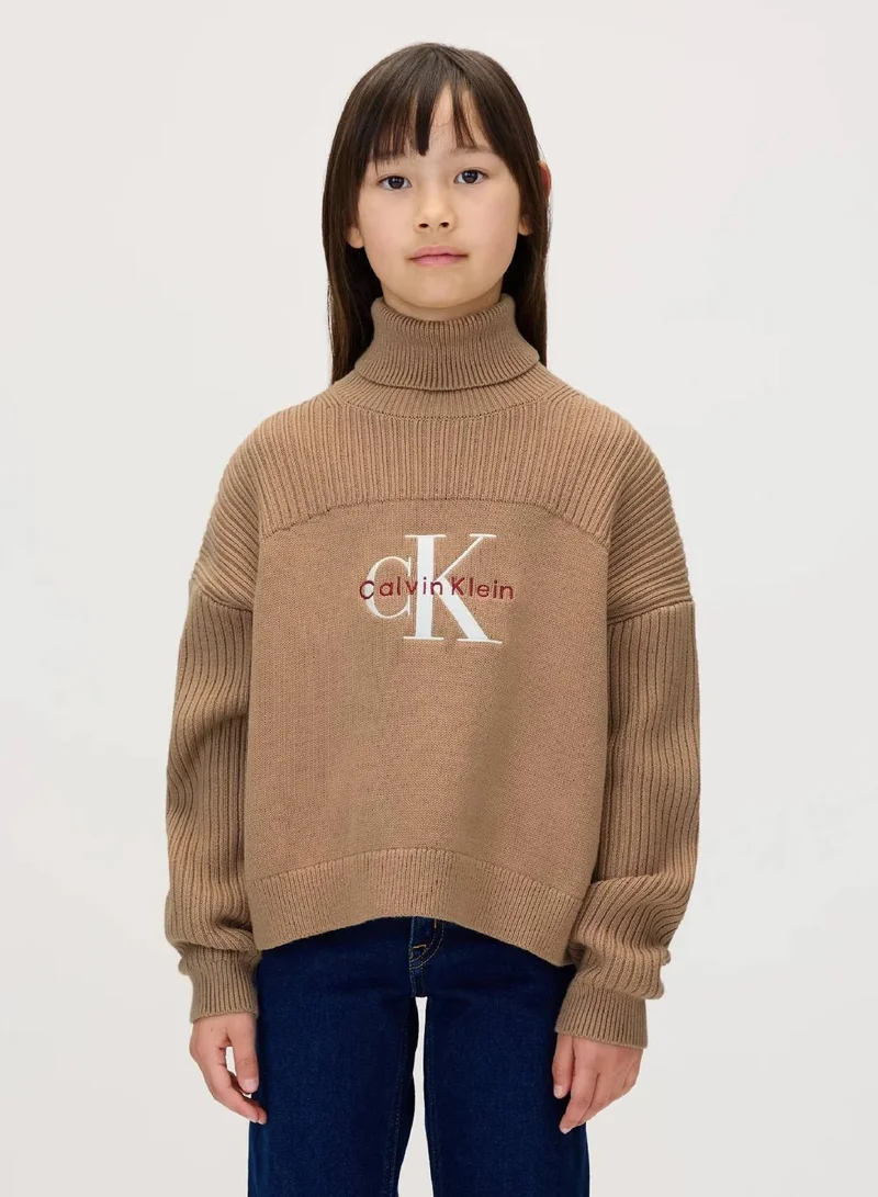 Calvin Klein Jeans Logo Rollneck Jumper
