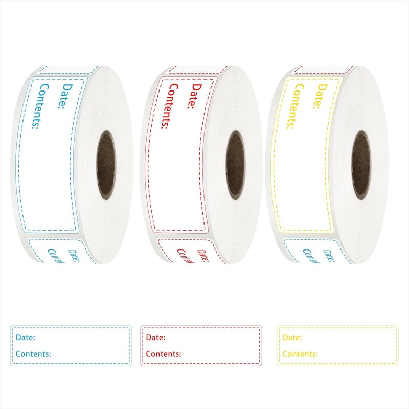 Bueake 900pcs 1 inch X 3 inch Restaurant Quality Shelf Life Food Rotation Labels, Self-Adhesive Removable for Reusable Containers, Food Safety Date Sticker, Leftover Labels (1 * 3in-900pcs-Multicolor) - Image 1
