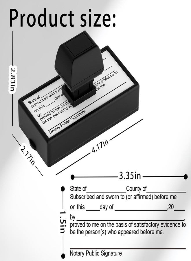 WAHXIAOSW Notary Stamps, Notary Jurat Stamp, Notary Supplies That are Easy to Store, Notary Stamp, Notary Seal - Image 2