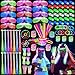 SHQDD 158 PCS Glow in the Dark Party Supplies 14PCS LED Glasses 30LED Finger Lights 14LED Light Hairs and 100PCS Glow Sticks Bracelets Neon Party Favors for Wedding Concert Birthday New Year - Image 4