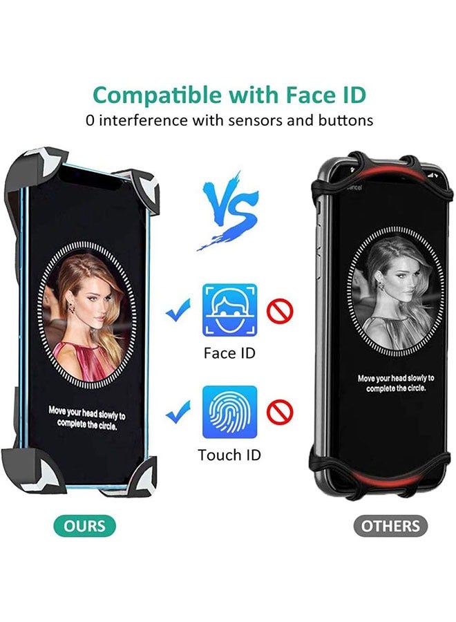 LENND 360 Degree Rotation Anti-Shake Bicycle Phone Holder, Universal Motorcycle Mobile Phone Holder Mount Clamp Compatible with iPhone and Samsung - Image 3