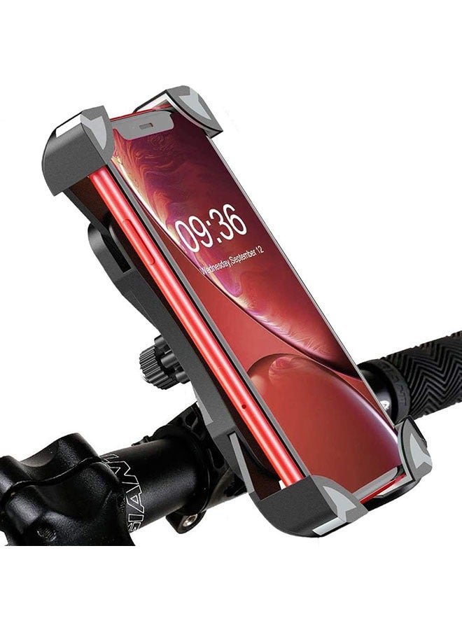 LENND 360 Degree Rotation Anti-Shake Bicycle Phone Holder, Universal Motorcycle Mobile Phone Holder Mount Clamp Compatible with iPhone and Samsung - Image 1