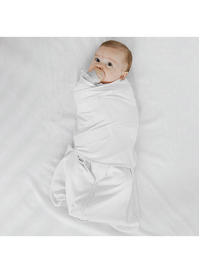 Halo - Baby Sleeping Bag Swaddle, 1.5 Tog Sleepsack, 100% Cotton, White Sleeping Sack For Newborn Babies, Easy Zip Access Nappy Change, Wearable Blanket Grow Bag, Boys And Girls, 0 - 3 Months - Image 1