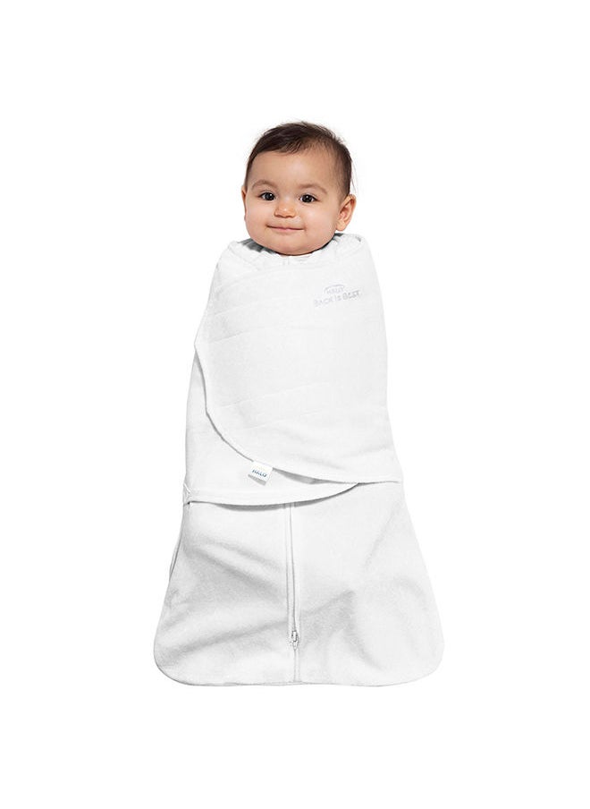 Halo - Baby Sleeping Bag Swaddle, 1.5 Tog Sleepsack, 100% Cotton, White Sleeping Sack For Newborn Babies, Easy Zip Access Nappy Change, Wearable Blanket Grow Bag, Boys And Girls, 0 - 3 Months - Image 1