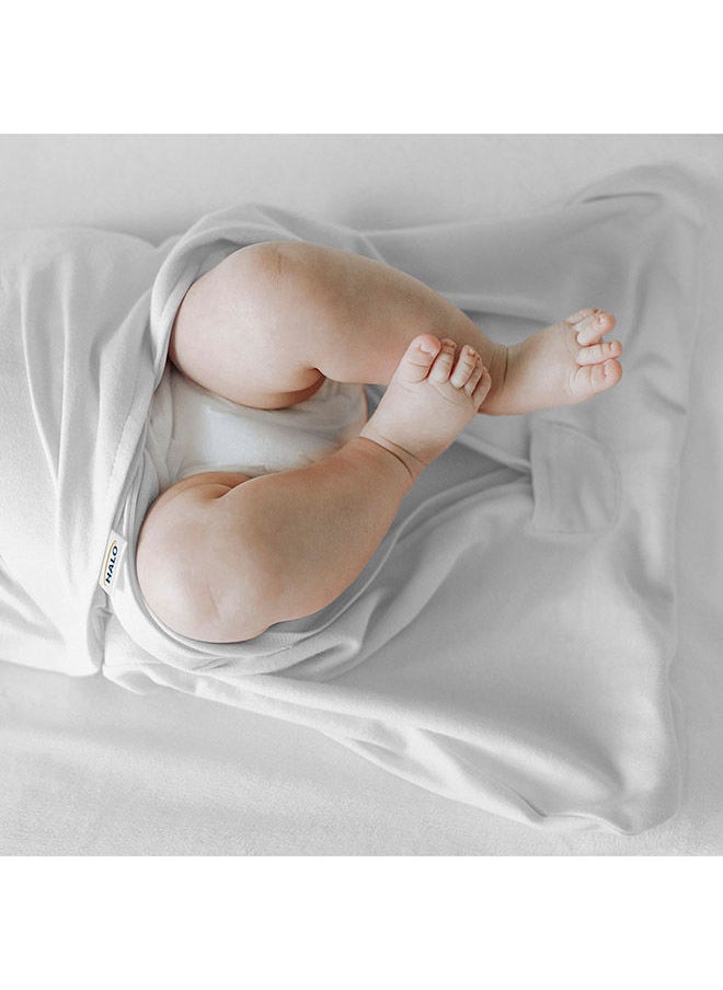 Halo - Baby Sleeping Bag Swaddle, 1.5 Tog Sleepsack, 100% Cotton, White Sleeping Sack For Newborn Babies, Easy Zip Access Nappy Change, Wearable Blanket Grow Bag, Boys And Girls, 0 - 3 Months - Image 1