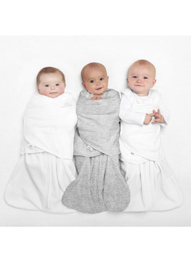 Halo - Baby Sleeping Bag Swaddle, 1.5 Tog Sleepsack, 100% Cotton, White Sleeping Sack For Newborn Babies, Easy Zip Access Nappy Change, Wearable Blanket Grow Bag, Boys And Girls, 0 - 3 Months - Image 1