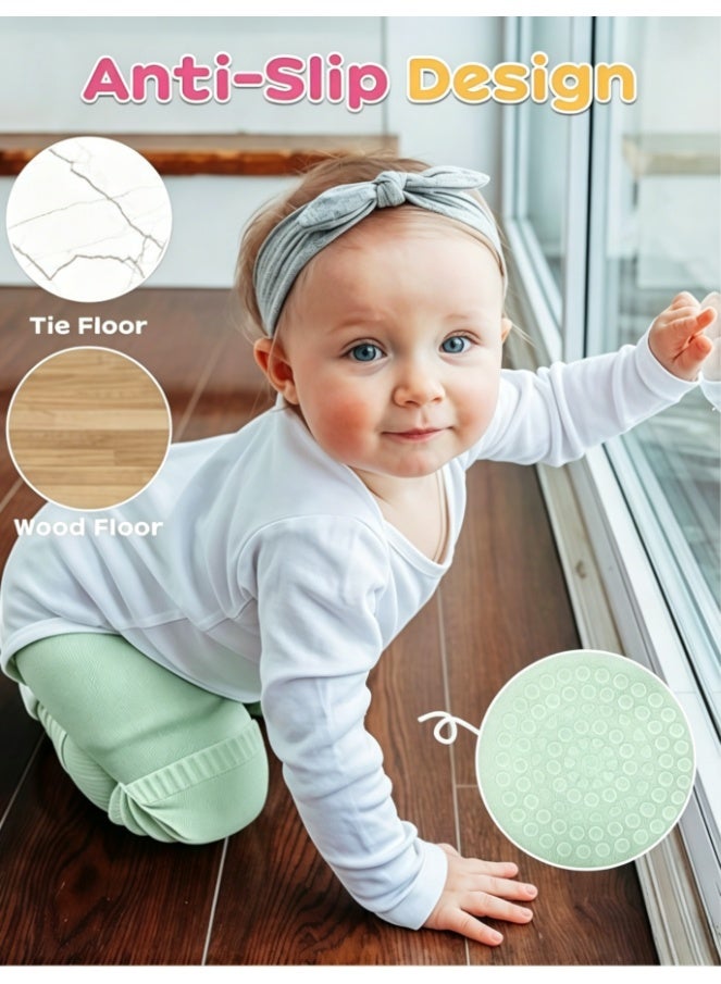 5 Pairs Unisex Baby knee Pads, Crawling Anti-Slip Knee Pads, Knee Protectors Thickened Crawling Pad Elastic Knee Sleeve Leg Warmer Gift Idea for Toddler & Boys & Girls (Green) - Image 3