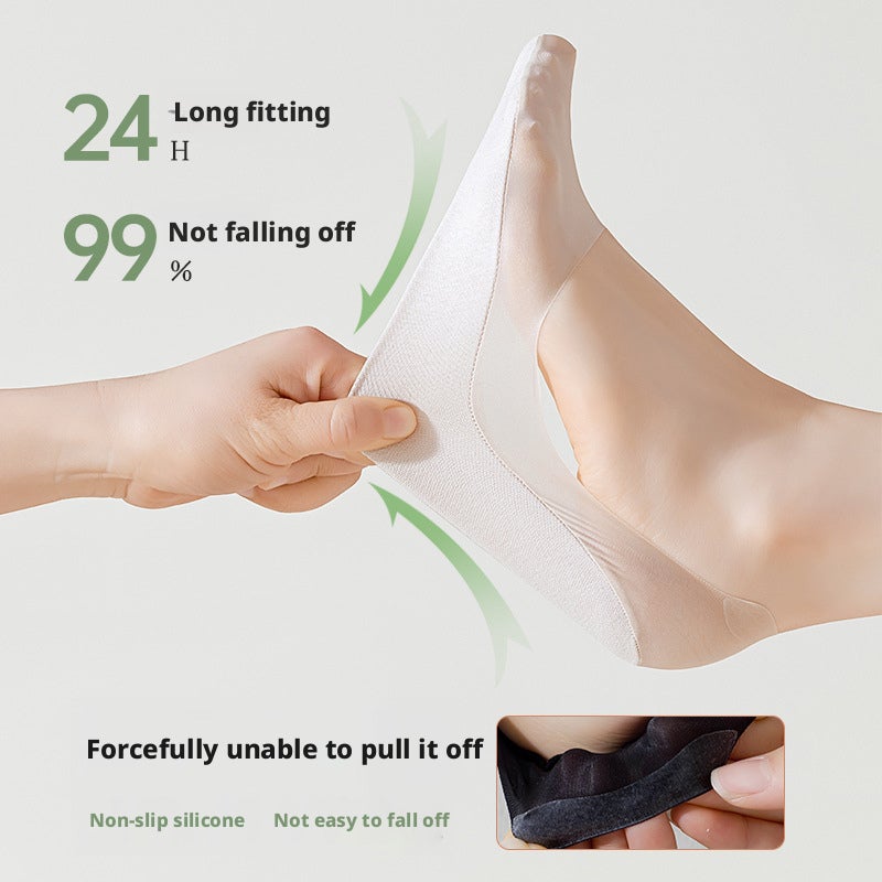 BONAS Ice Silk No-Show Socks for Women - Image 2