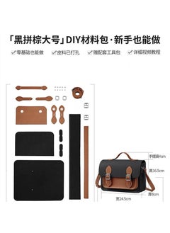 Handmade DIY Cambridge Satchel Fashion Bag Black Spell Brown