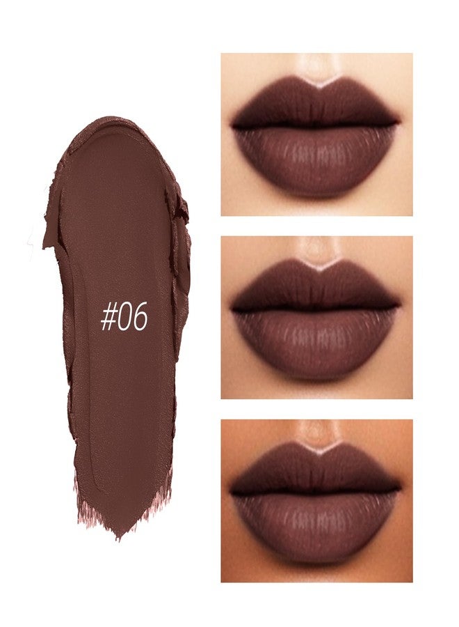 Erinde Matte Lipstick Crayon for Women, Dark Purple Brown 24 Hour Lipstick Lip Liner Pencil, Neutral Lip Stick Long Lasting Waterproof, Vegan & Cruelty-Free, 06 - Image 2