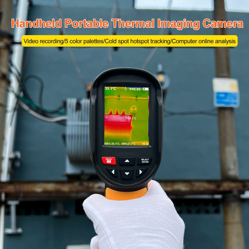 SMART SENSOR ST8550 Rechargeable IR Thermal Imager Handheld Portable Thermal Imaging Camera Infrared Thermometer with 2.8-inch LCD Screen 5 Color Palettes -25~550℃ Temperature Range 120x90 Resolution - Image 2