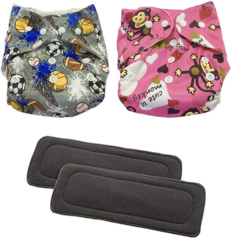 Kogar Print Reusable Washable Cloth Button Diaper Reuse Nappy - Image 1