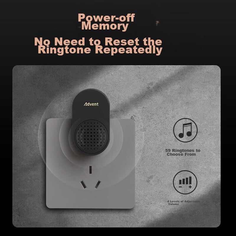 JD Jing Zao Advent Doorbell, No Battery Required, Self-Powered Wireless Doorbell, Waterproof Home Call Button FL-313 - Image 3