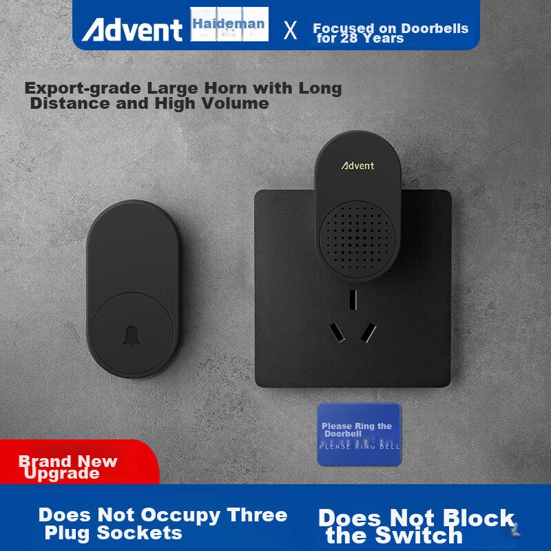 JD Jing Zao Advent Doorbell, No Battery Required, Self-Powered Wireless Doorbell, Waterproof Home Call Button FL-313 - Image 1