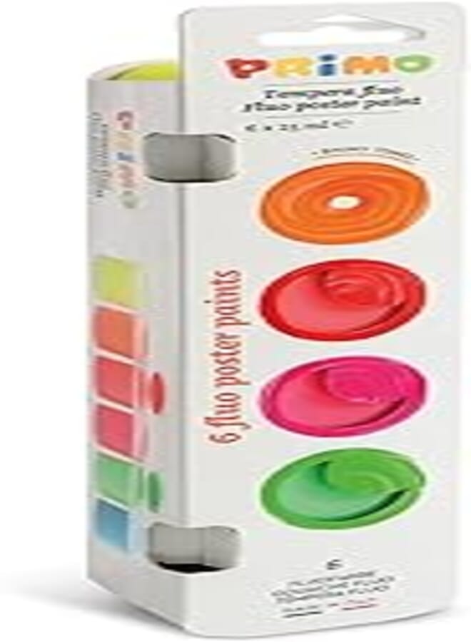 Primo Neon Water Color Poster Paints - 6 Color