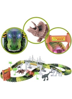 Cordova Dinosaur race track set – flexible track with car, bridge, and dinosaurs for kids  - Image 5
