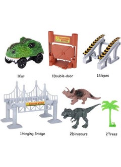 Cordova Dinosaur race track set – flexible track with car, bridge, and dinosaurs for kids  - Image 4