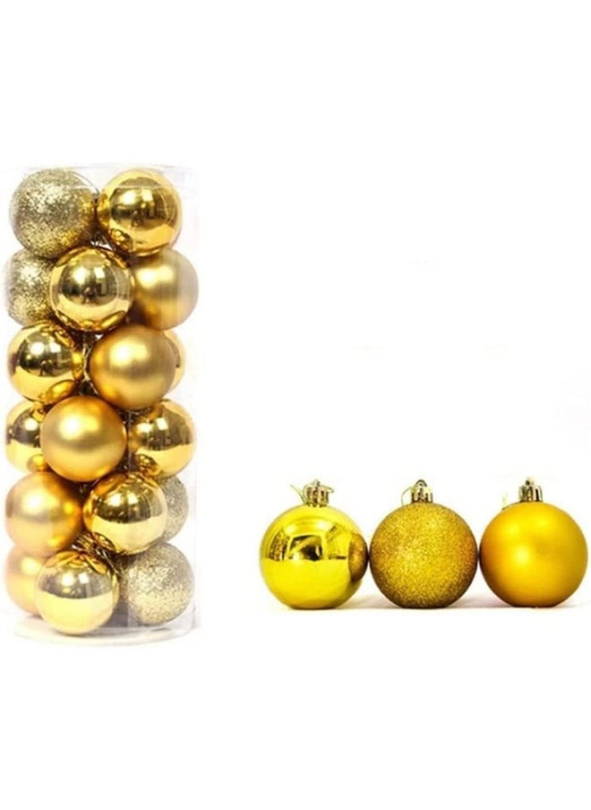 24 -Pieces Gold Christmas Ball Ornaments, 4 Cm - pzsku/Z37809A49906D054F00D7Z/45/_/1701683532/bd21360d-1a05-48cb-bf38-032779b1f57e