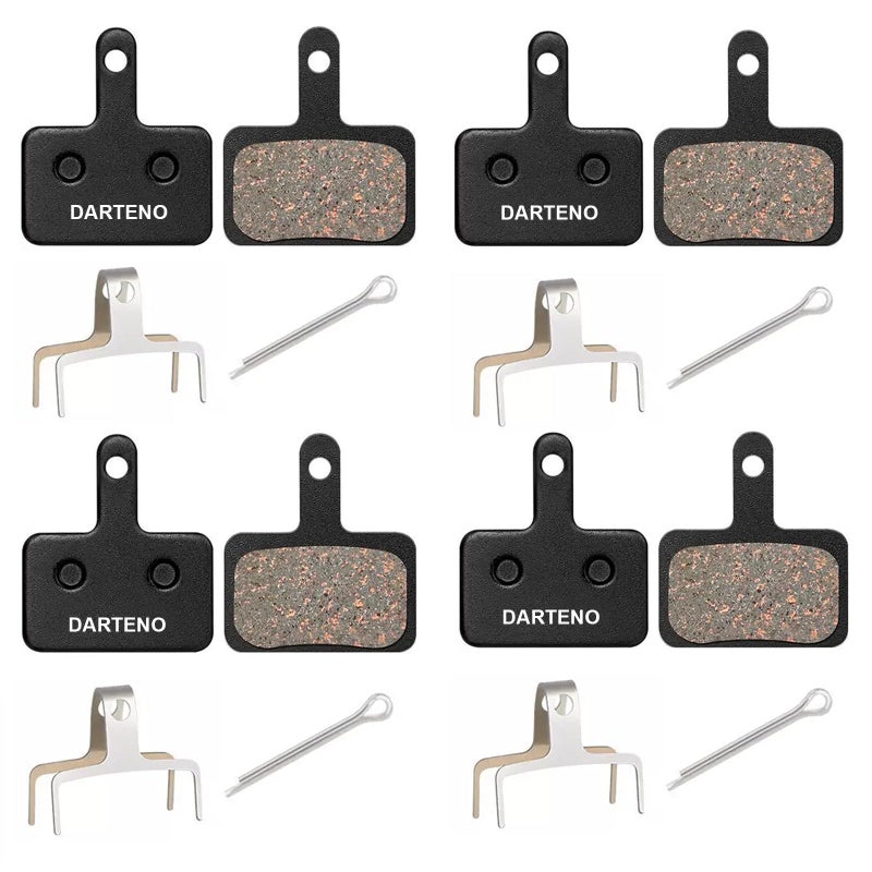 Darteno 4 Pairs Bike Disc Brake Pads - Bicycle Brake Pads Replacement - Compatible With Tektro/Shimano/Trp (Br-M575 B01S Mt200 M525 M515 T615 T675 M505 M495 M486 M485) - Fits Mountain Bikes & Mtb E-Bike - Image 1