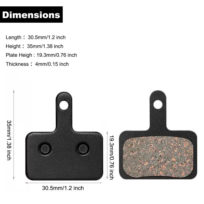Darteno 4 Pairs Bike Disc Brake Pads - Bicycle Brake Pads Replacement - Compatible With Tektro/Shimano/Trp (Br-M575 B01S Mt200 M525 M515 T615 T675 M505 M495 M486 M485) - Fits Mountain Bikes & Mtb E-Bike - Image 3